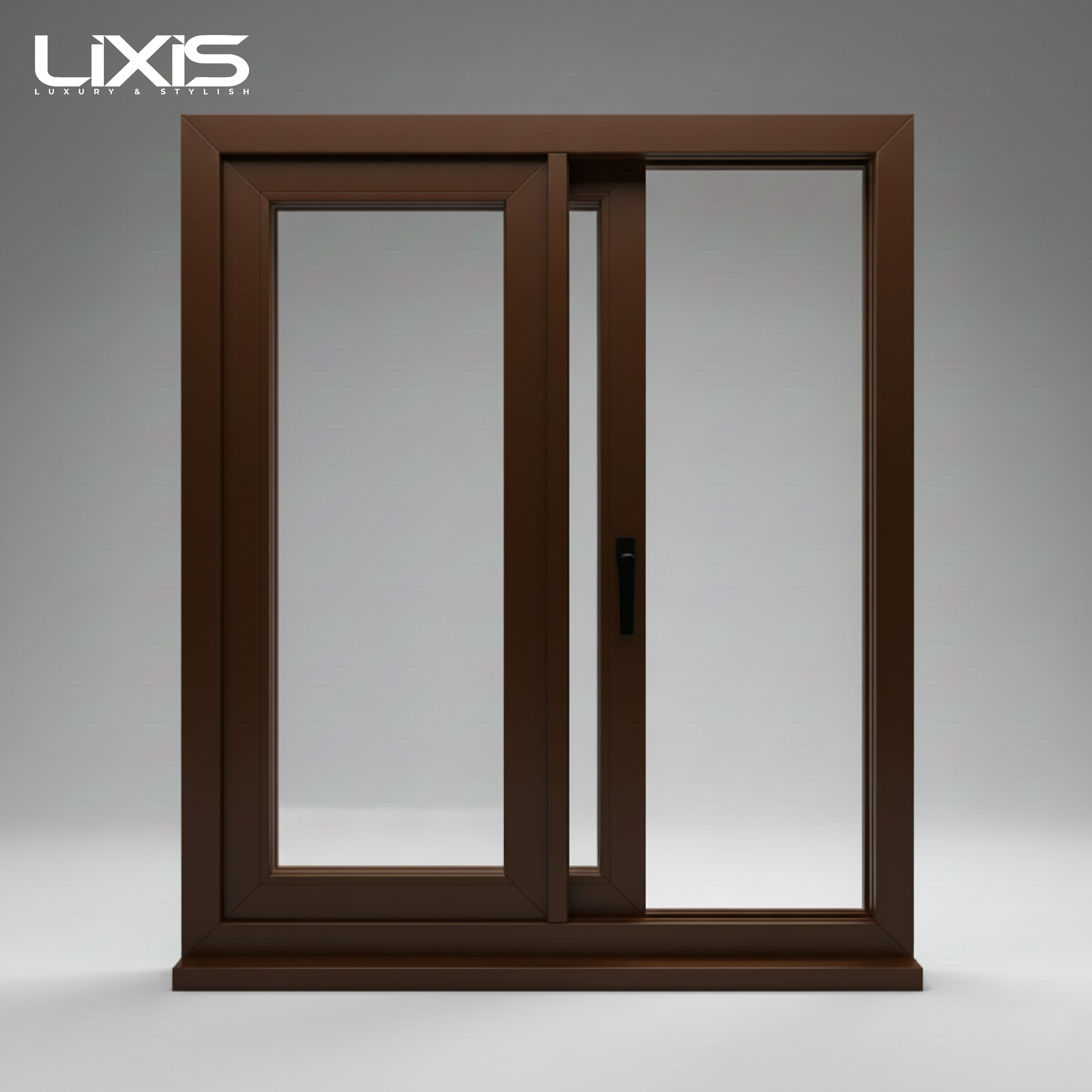 JENDELA SLIDING COKLAT